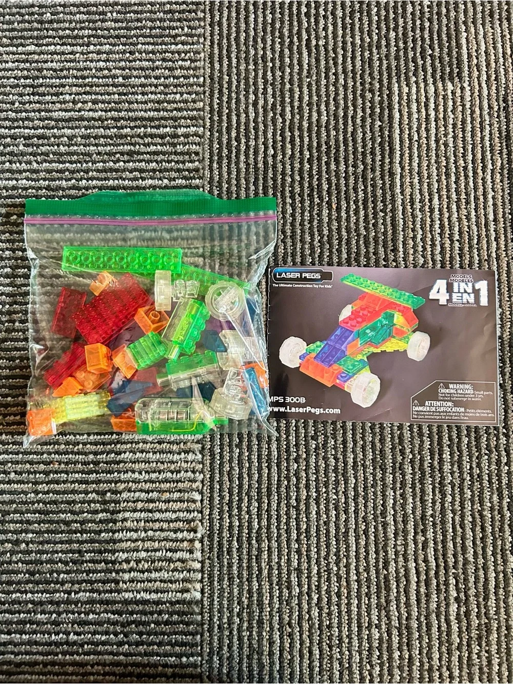 Laser Pegs 2 Sets MPS 300B Complete STK-110B Case Missing 3 pc Instructions Lot